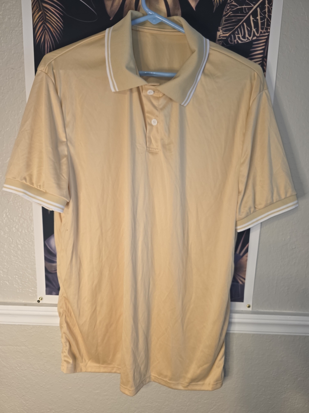 NFINITY Pale Yellow Polo with White Trim
